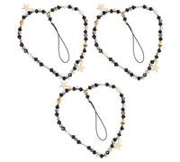 BESPORTBLE 3piezas Cordón para Teléfono Móvil Cuentas Dije de Estrella Pulsera Anticaídas para Mujer para Uso Diario y Protección contra Caídas