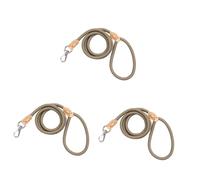 BESPORTBLE 3piezas Correa De Perro De Resistente para Entrenamiento De Grosor Color Beige con Gancho Metálico Duradero y Conexión De Cuero para Al Aire