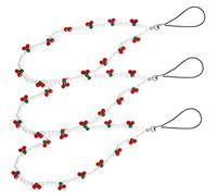 BESPORTBLE 3piezas Correas Para Teléfono Móvil Correa Antipérdida Para Teléfono Cordón Cuentas Muñeca Para Diario y Decoración Blanco Para Muñeca Para Accesorio De Moda