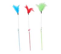 BESPORTBLE 3piezas Gato Palitos De con Cascabel Juguete Interactivo para Gatos y Gatitos Suministros para Mascotas Divertido Juguete para Coquetear