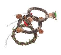 BESPORTBLE 3piezas Juguete Columpio para Periquitos Hamaca Decorativa y Soporte para Aves Percha para Pájaros para Interacción