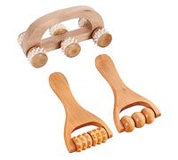 BESPORTBLE 3piezas Kit De Masajes Relajantes Rodillos De Madera Unidades Masajeador De Rodillos Corporales Hogar