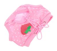 BESPORTBLE 3piezas Pantalones Sanitarios Fisiológicos para Perros Machos XL Braguitas Reutilizables Diseño De Fresas Protección Efectiva contra y Celo Color Rosa Puntos para Cachorros y