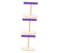 BESPORTBLE 3piezas Percha De Madera para Periquitos Plataforma Decorativa para Aves Soporte Resistente y Duradero para Juguetes De Pájaros para Crear Un Feliz El Hogar