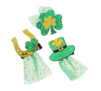 BESPORTBLE 3piezas Pinza Pelo Lentejuelas Brillantes y Pasador De Pelo Forma De Herradura Para Celebraciones Festivas Del Día De San Patricio Mujer Accesorio