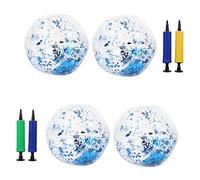 BESPORTBLE 4 De Playa Inflables para Bebés Y con Lentejuelas para Fiestas De Verano De PVC Color Azul