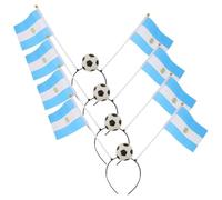 BESPORTBLE 4 diademas para fiestas de fútbol, con banderas argentinas, para el cabello, para mujeres y hombres, accesorios para el equipo escolar.