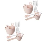 BESPORTBLE 4 Juegos De Cuencos Para Faciales Para Mujeres Juego De Taza Medidora De Silicona Mini Cepillo Para Mezclar DIY Cuenco Para Cuchara Mezcladora Cepillo