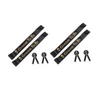 BESPORTBLE 4 Juegos De Fajas De Tela Con Lentejuelas Para Novios Despedidas De Soltera Insignias Fajas De Novia Para Despedida De Soltera Damas De Honor Orgullo Compromiso Fiesta De