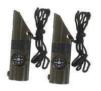 BESPORTBLE 4 Juegos Silbato De Termómetro Al Aire Termometro Exterior Termómetro Exterior Silbato De Ciervo Silbato Brújula Silbar Silbato De Senderismo Aleación 2 Piezas * 4