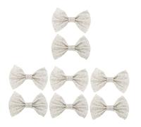 BESPORTBLE 4 Pares Flor Del Zapato Del Arco Bows Boda Clip De Zapatos De Novia Lazos De Cinta Para Gran Arco Para Clips De Zapatos Decoración Clips De Zapatos Espumosos Plata Aleación