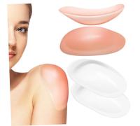 BESPORTBLE 4 Pares Hombreras de silicona almohadilla Suave invisible potenciador de hombro transparente reutilizable potenciador de hombro adhesivo reutilizable coser hombreras gel de sílice