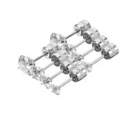 BESPORTBLE 4 Pares Pendientes de circonio aretes Pendientes para mujeres pendiente de rosca pendientes con tornillos pendientes de espalda plana para mujer Circón