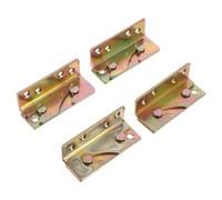 BESPORTBLE 4 Pares Soportes para Barandillas de Cama Grosor Herrajes Resistentes para Marco de Cama Ganchos para Cabeceros y Pies Fijaciones para Madera Montaje Duradero