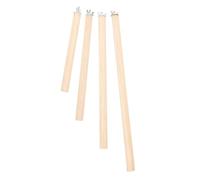 BESPORTBLE 4 Perchas De Madera para Loros Palo para Pájaros Tornillos Jaula De Madera Resistente y Duradero