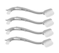 BESPORTBLE 4 piezas Cepillo Limpiador de Jaulas para Pájaros con Doble Cabezal y Mango Práctico Removedor de Excrementos para Nidos y Jaulas de Alambre Accesorio para Fácil y Limpieza