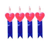 BESPORTBLE 4 Piezas Colgantes Reflectantes para Bicicleta con Diseño de Cinta de Rosa y Azul para Seguridad Actividades Nocturnas para Ciclismo Senderismo y Camping
