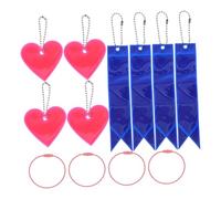 BESPORTBLE 4 Piezas Colgantes Reflectantes para Seguridad Nocturna de Pendientes para Bicicleta Mochila y Collar de Perro para Ciclismo Senderismo y Camping
