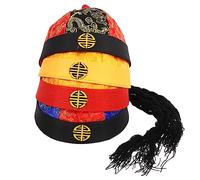 BESPORTBLE 4 Piezas De Sombreros De Príncipe De La Dinastía Qing Sombreros Decorativos De Tela Para Disfraces Sombreros Vintage Para Actuaciones Sombreros Creativos Para Mascaradas