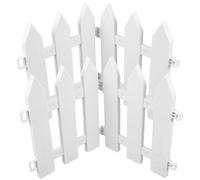 BESPORTBLE 4 Piezas de Vallas de Plástico Blanco para Jardín y Parterres, Diseño Versátil y Fácil Instalación para Decoración Exterior y Seguridad de Mascotas