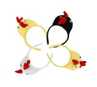 BESPORTBLE 4 Piezas Diademas de Pollo para Disfraz de Animales Aros de Pelo de Gallina para Fiestas de Halloween y Celebraciones Accesorios para Adultos y Duraderos