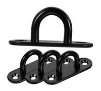 BESPORTBLE 4 piezas Ganchos de Techo Inoxidable Hooks Pared Placas Oculares para Colgar Ventiladores y Resistentes y Fáciles de Instalar