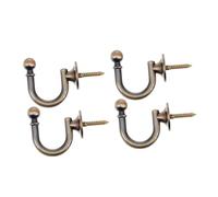BESPORTBLE 4 Piezas Ganchos para Cortinas Forma Diseño Sencillo y Resistente Soporte Decorativo para Colgar Cortinas Ropa o Sombreros Pared Estilo Retro para Hogar y Oficina