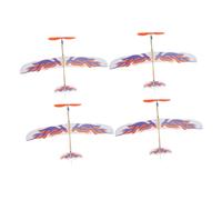 BESPORTBLE 4 Piezas Juguete de Aviación con Diseño de Pájaro Kit de Planeador de Goma para Diversión Interiores y Exteriores Actividades DIY para Fiestas y Cumpleaños