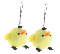 BESPORTBLE 4 Piezas Juguetes Pollito de Peluche Colgantes Decorativos de Escritorio Lindo Adorno de Pollo para Fiesta y Hogar Color Aleatorio