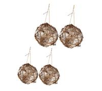 BESPORTBLE 4 Piezas Kit de Unidades Material Natural para Anidación de Colibríes con Diseño de Soporte para Nidos de Aves para Jardín y Decoración Interior