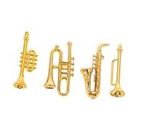 BESPORTBLE 4 Piezas Mini Instrumentos Musicales de Plástico para Casa de Muñecas de Saxofón y Accesorios de Fotografía para de Infantil