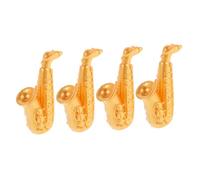 BESPORTBLE 4 Piezas Mini Saxofones Realistas para Decoración de Casa de Muñecas Accesorios Musicales para Imaginación Infantil Decoración y Detalles Exquisitos