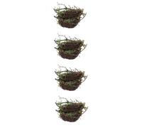 BESPORTBLE 4 Piezas Nido De Pájaro Simulado Colgante Decorativo De Nido De Pájaro Decoraciones De Casas Ligeras para El Hogar Casa Colgante para Pájaros Ornamento Rota Colibrí Exterior