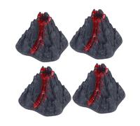 BESPORTBLE 4 Piezas Paisaje volcánico simulado Decoraciones de para Fiesta de plastico Centro de Mesa de volcán en Miniatura Modelos educativos Escena del
