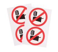 BESPORTBLE 4 Piezas Pegatina Autoadhesiva de Pvc para Pared Señal de Prohibido Comer y Beber, Diseño Moderno y Minimalista para Decorar Paredes y Puertas de Oficina