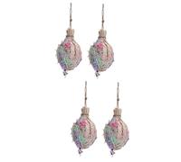BESPORTBLE 4 Piezas Pelota De Hierba Cepillada para Loros Juguete para Masticar Loros Juguete De Bola De Ratán Bolas De Mimbre para Loros Juguete De Forrajeo para Pájaros Hojas De Maiz