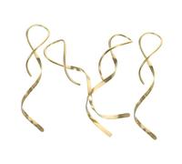 BESPORTBLE 4 Piezas Pendientes De Borla Remolino Arete Para Colgado Señoras Pendientes Retorcidos Espiral Delicado Pendientes De Mujeres Pendientes Únicos Golden Acero Inoxidable 304