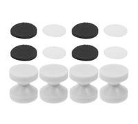 BESPORTBLE 4 Piezas Protector de Pared para Cabecero, Topes de Cabecera Ajustables, 4 Estabilizadores, Plástico, Blanco, Mecanismo Antivuelco, para Marcos de Cama Tamaños, Antivibración