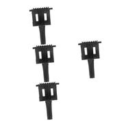 BESPORTBLE 4 Piezas rastrillo anti-picazón peine de depilación para limpieza de mascotas cepillo de pelo de caballo mascota rastrillo de caballos peine para perros Metal Black