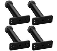 BESPORTBLE 4 Piezas Soporte Central Ajustable para Cama Base Queen Patas de Plástico y Acero, Elevador de Muebles Resistente Que No Daña el Suelo ni Muebles