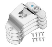 BESPORTBLE 4 Piezas Soporte para Micrófono de Inoxidable Clip Resistente con Tornillos para Montaje Vehículo de Compatible con Radios y Micrófonos Móviles