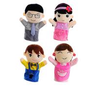 BESPORTBLE 4 Piezas Títeres de Mano Familiares de Suave Personajes para Colores Brillantes para Desarrollo Visual y Educativo