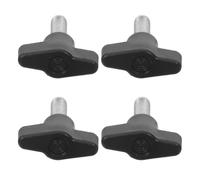 BESPORTBLE 4 Piezas Tornillo de Mano en Forma de T, Perilla de Tornillo de Ajuste, Pp y Acero al Carbono, Negro, Ajuste Rápido, para Equipos Mecánicos y Electrónicos, Reemplazo