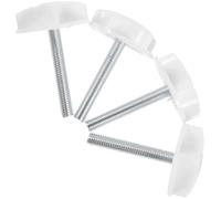 BESPORTBLE 4 Piezas Tornillos de Cabecera para Camas Diván, Perno y Arandela M8, Abs y Acero Galvanizado, Blanco, para Sofá y Cabecero, Fijan el Cabecero Firmemente y No se Deforman