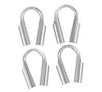 BESPORTBLE 4 Piezas Type Heavy Duty Stainless Steel Wire Rope Thimble For Rigging Sailing Boat Anchor and Fishing Cable Protection