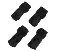 BESPORTBLE 4 Piezas Zapatos de Gato Cat Footwear Botas de Gato para Gatos Anti arañazo de Gato Calcetines rascadores de Gato Tapas para uñas de Gato Gorras de Garra de Gatito poliéster Black