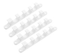 BESPORTBLE 4 Soportes de Ajuste para Tumbonas de Exterior, Hebillas de Plástico Blanco de 5 Posiciones, Tamaño 8,45 X 1,49 Pulgadas, Ajustador Multiposición para Muebles de Terraza y Jardín