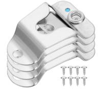 BESPORTBLE 4 Soportes de Micrófono Cb con Tornillos, Gancho Metálico para Radioaficionados, Clips para Colgar Radio Móvil, Accesorios Aplicables para Micrófonos Gm950 Gm300, Uso en Radio Cb