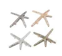 BESPORTBLE 4 Unids Horquillas Para El Cabello Con Diseño De Estrella De Mar - Pinzas Retro Doradas - Accesorios De Peinado Elegantes Para Mujeres y Niñas Perfectas Para Un Estilo Único