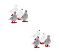 BESPORTBLE 4 Unids Juguetes Decorativos De Paloma De Plástico Realista para - Juguetes De Relojería De Animal - Ideal para Decoración y Juegos Al Aire